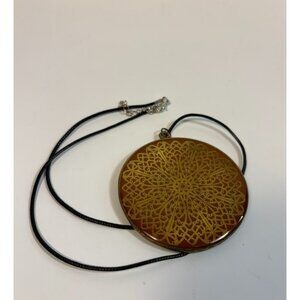 Y2K Vintage  Metal Boho Pendant Necklace 2000s Cord Retro Accessory